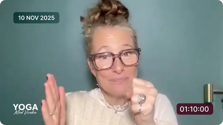Viveka i yoga talks den 10 nov 2025, med fokus på: När andra vacklar, hur kan du stå stadigt?